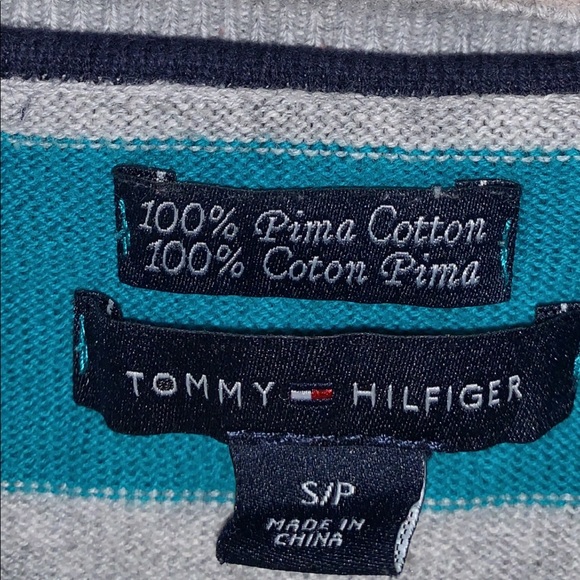 TOMMY HILFIGER Womens Teal/Grey long sleeve - Picture 2 of 3